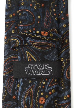 Star Wars Mandalorian Black Paisley Tie