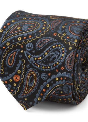 Star Wars Mandalorian Black Paisley Tie