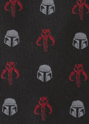Star Wars Mandalorian and Mythosaur Red and Black Tie