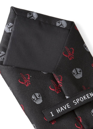 Star Wars Mandalorian and Mythosaur Red and Black Tie