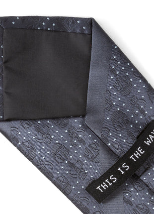 Star Wars Mandalorian Blue Dotted Striped Tie