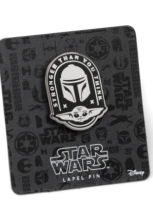 Star Wars Mandalorian and Grogu Stronger Than You Think Lapel Pin