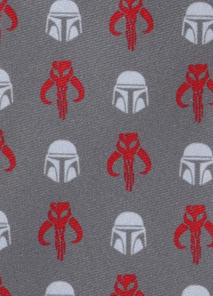 Star Wars Mandalorian and Mythosaur Red and Gray Tie
