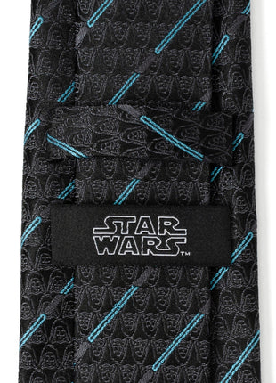 Star Wars Obi-Wan Kenobi LIGHTSABER Pattern Black Tie
