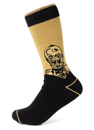 Star Wars C-3PO Dress Socks and R2-D2 Lapel Pin Gift Set