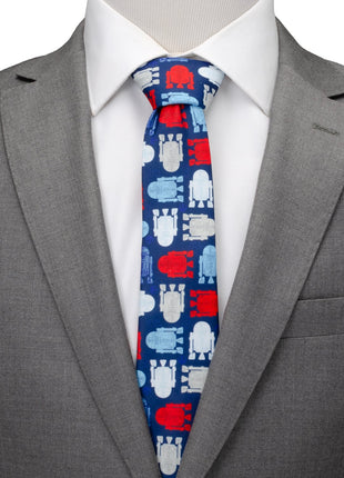 Star Wars R2-D2 Red, White, and Blue Tie