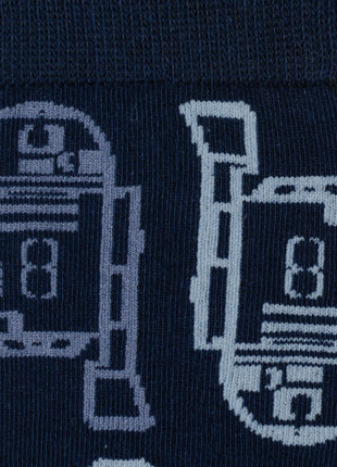 Star Wars R2-D2 Light and Dark Blue Dress Socks and Lapel Pin Gift Set
