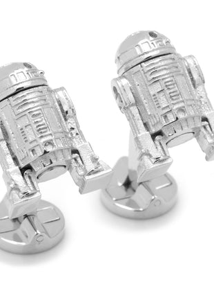 Star Wars R2-D2 Sterling Silver 3D Cufflinks