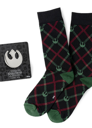 Star Wars Rebel Alliance Dress Socks and Lapel Pin Gift Set