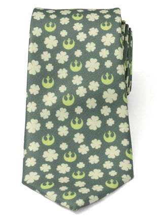 Star Wars Rebel Alliance Crest and Shamrock Green Tie