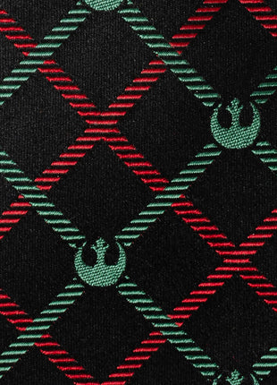 Star Wars Rebel Alliance Crest Red, Green, and Black Plaid Tie