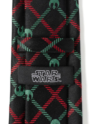 Star Wars Rebel Alliance Crest Red, Green, and Black Plaid Tie