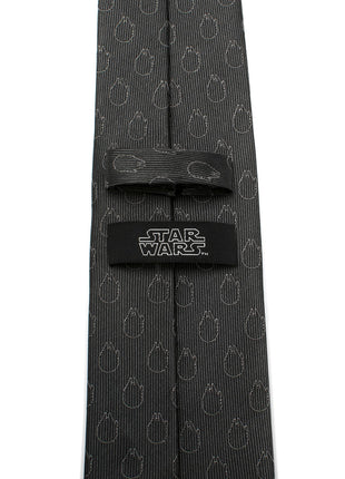 Star Wars Rebel Alliance and Millennium Falcon Gray Tie with Red Crest