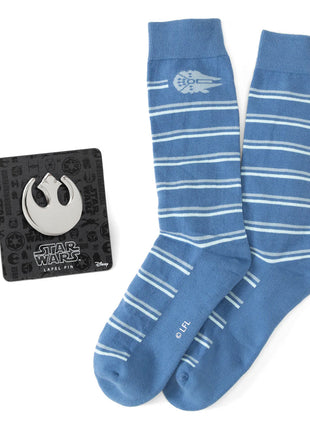 Star Wars Millennium Falcon Blue Striped Tie