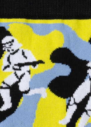 Star Wars Stormtrooper Yellow Camo Dress Socks and Lapel Pin Gift Set