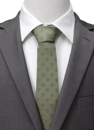 Star Wars Grogu Sage Green Tie