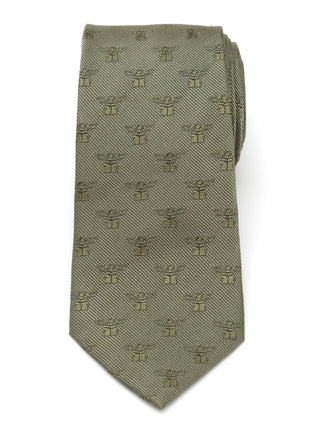Star Wars Grogu Sage Green Tie