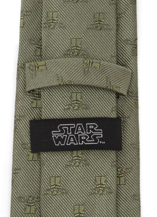 Star Wars Grogu Sage Green Tie