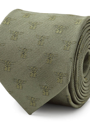 Star Wars Grogu Sage Green Tie