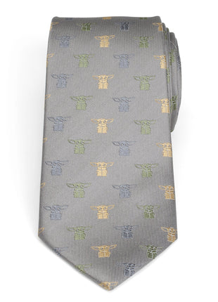 Star Wars Grogu Dotted Green Tie
