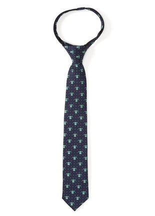 Star Wars Grogu Boy's Navy Dotted Zipper Tie