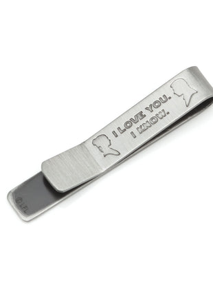 Star Wars Princess Leia and Han Solo "I Love You / I Know" Hidden Message Tie Bar