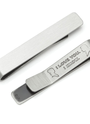 Star Wars Princess Leia and Han Solo "I Love You / I Know" Hidden Message Tie Bar