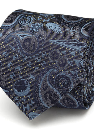 Star Wars Darth Vader Blue and Gray Paisley Tie
