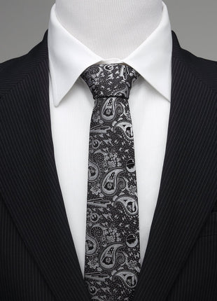 Star Wars Darth Vader Black and White Paisley Tie