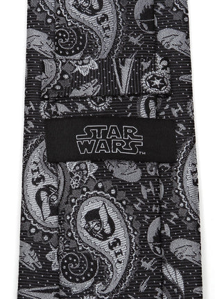Star Wars Darth Vader Black and White Paisley Tie