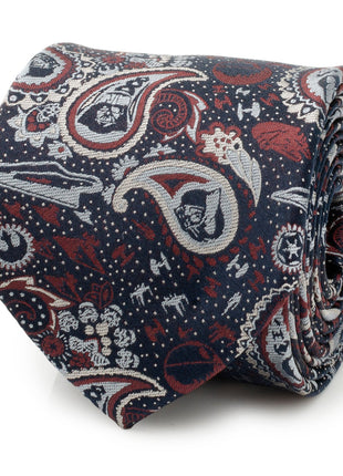 Star Wars Darth Vader Navy Multicolored Paisley Tie