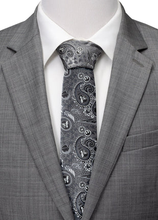 Star Wars Darth Vader Gray Paisley Tie
