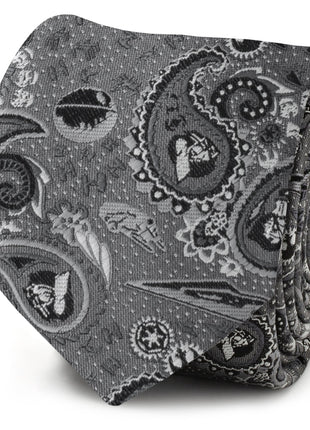 Star Wars Darth Vader Gray Paisley Tie