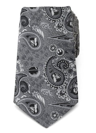 Star Wars Darth Vader Gray Paisley Tie
