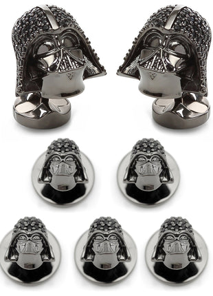 Star Wars Darth Vader Crystal 3D Cufflinks and 5-Stud Set