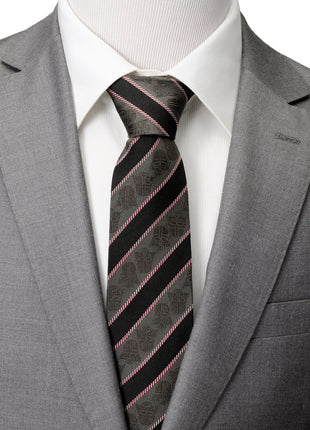 Star Wars Darth Vader Black and Gray Striped Tie