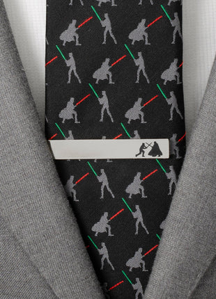 Star Wars Darth Vader and Luke Skywalker LIGHTSABER Battle Tie Bar