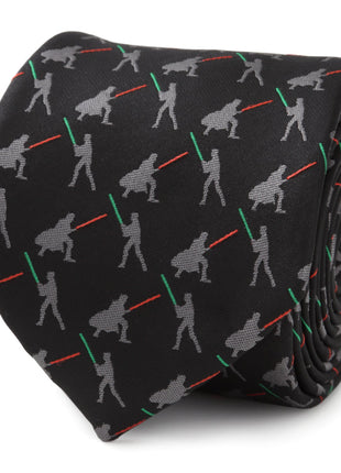 Star Wars Darth Vader and Luke Skywalker LIGHTSABER Battle Black Tie