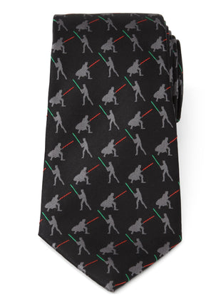 Star Wars Darth Vader and Luke Skywalker LIGHTSABER Battle Black Tie