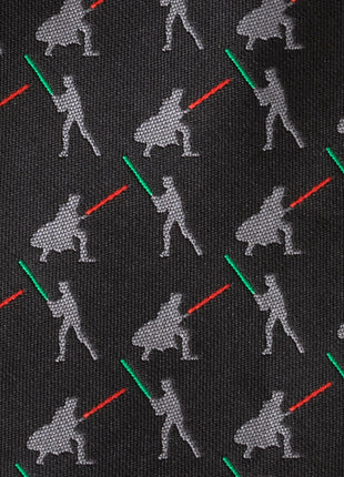Star Wars Darth Vader and Luke Skywalker LIGHTSABER Battle Black Tie