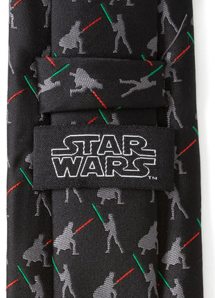 Star Wars Darth Vader and Luke Skywalker LIGHTSABER Battle Black Tie
