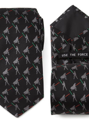 Star Wars Darth Vader and Luke Skywalker LIGHTSABER Battle Black Tie