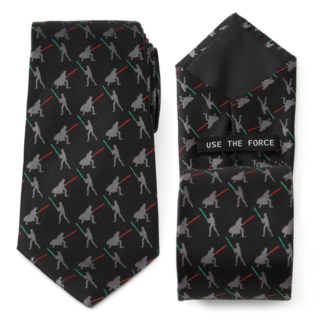 Star Wars Darth Vader and Luke Skywalker LIGHTSABER Battle Black Tie