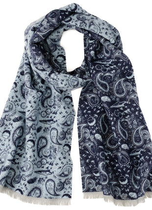 Star Wars Darth Vader Blue and Gray Paisley Scarf