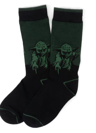 Star Wars Yoda Green Dress Socks and Jedi Order Crest Lapel Pin Gift Set