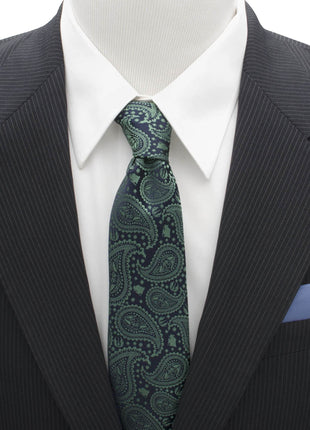 Star Wars Yoda Green and Blue Paisley Tie