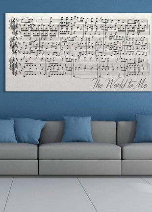 Sheet Music On Canvas Second Anniversary Gift