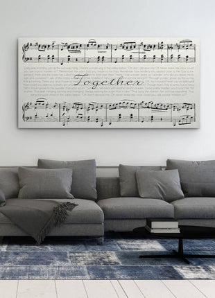 Sheet Music Song Lyrics On Canvas