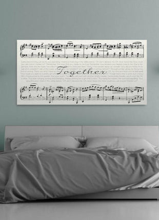 Sheet Music Song Lyrics On Canvas