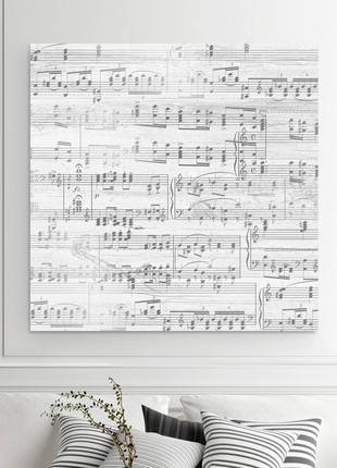Silver Sheet Music Art - 25th Anniversary Gift